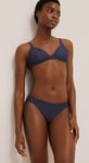 Seafolly Essentials Textured Triangle Bikini Top Grey Size UK 8 BNWT