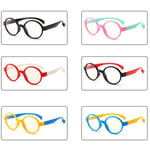 2020 New Round Silicone Kids Blue Light Glasses B C5 Frame Yellow Legs