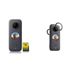 Insta360 ONE X2 360 Degree Action Camera with 64GB Memory Card & CINX2CB/E ONE X2 Lens Guards - Added Protection For Your Lenses
