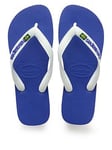 Havaianas Kids Brasil Logo Flip Flop Sandal, Blue, Size 13 Younger