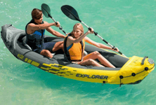 INTEX K2 EXPLORER 2 Person Inflatable Kayak + Pump & Oars UK SELLER