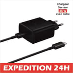 Chargeur Rapide 45W ,USB C Adaptateur Secteur et 1M Câble USB C vers USB Type C PPS Prise Universel Mural pour Samsung S22/Z Flip 4/