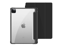 eSTUFF - Skjermdeksel for nettbrett - polykarbonat, termoplast-polyuretan (TPU) - svart, gjennomsiktig - 10.2 - for Apple 10.2-inch iPad (7. generasjon, 8. generasjon, 9. generasjon)