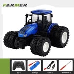 Tracteur RC Bleu 8 roues - Ensemble de jouets agricoles - Camion télécommandé