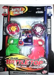 2 pack Battle Top Similar to Beyblade Metal Fusion launcher L-drago, flame 