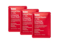By Wishtrend Natural Vitamin 21,5% Enhancing Sheet Mask 3 pcs - 