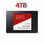 Disque Dur Interne SSD Portable de 2.5 Pouces,4 To,2 To,Haute Vitesse,pour Ordinateur de Bureau,Micco- 4TB Red[C76]