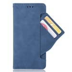 TOPOFU Coque Samsung Galaxy A52 5G, Housse à Rabat en Premium PU/TPU Cuir Flip Cover Case Antichoc Portefeuille Etui, avec Stand Support et Carte Slot (Bleu)