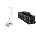 Shure SE215 PRO Wired Earbuds - Professional Sound Isolating Earphones, Clear Sound & Deep Bass & Behringer POWERPLAY P2 Ultra-Compact Personal In-Ear Monitor Amplifier