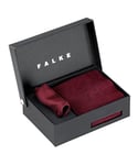FALKE Men's Airport Pocket Square Box Socks, Wool Cotton, Red (Barolo 8596), 5.5-6.5 (1 Pair And 1 Pocket Square)