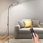Tripod Floor Lamp,Remote Control Lightweight Portable Led Standard Lamp,3Colour Temperature and 10Dimmable Brightness Standing Lamp for Living Room,10W Timing Gooseneck Reading Tall Lamp for Bedroom