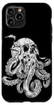 Coque pour iPhone 11 Pro Kraken Cthulhu Mer Monstre Octopus Crâne Horreur Necronomicon
