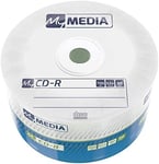 MyMedia CD-R 700 Mo I Pack de 50 unités I Spirale I Lanceur de CD I 52 fois la vitesse d'enregistrement avec une longue durée de vie I CD vides I CD audio vierge I Broche de 50 unités