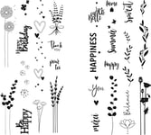 Rayher Plaques de transfert „La vie est belle», 2 pces, motifs floraux et expressions, sans fer à repasser, arts créatifs, décoration, bougie-31645000