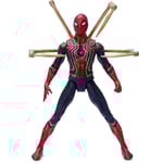 Spiderman Figur Legends Avengers Iron Spider Actionfigur 17 cm Pvc med ljus Spider-man docka Statyett Barngåva