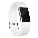 Fitbit Charge 2 klockarmband silikon mjuk miljövänlig - Vit