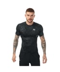 Under Armour Mens HeatGear Compression Print T-Shirt in Black - Size X-Large