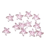 mesbilles - 4 Billes Étoile de mer Rose - Galet en Verre 20 mm - Billes Plates