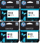 4X ORIGINAL 2023 DATE HP 912 cartridges BLACK CYAN MAGENTA YELLOW 8012 8014 8015