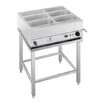Royal Catering Bain marie - 2000 W 6 x 1/3 GN-behållare Med underrede och tappkran