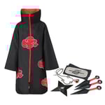 Akatsuki Uchiha Itachi Anime Cosplay Unisex kostym Ninja Naruto Cloak Cosplay M M
