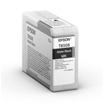 EPSON Original Matte Svart bläckpatron, art. C13T850800 - Passar till Epson SureColor SC P 800, SC-P 800 SP, Series, SE, DES,