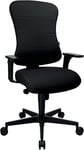 Topstar Art Comfort Chaise de Bureau pivotante en Tissu avec accoudoirs réglables en Hauteur, Tissu, Noir, 58 x 68 x 120 cm