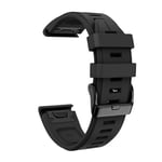Eariy Silicone Replacement Strap Compatible with Garmin Fenix 6S / 6Spro, Quick Release Watch Strap, Light and Comfortable, Multiple Colours, Black