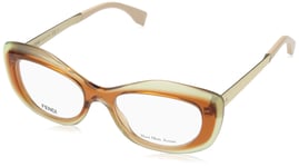 Fendi Women's Brillengestelle Ff 0030 7Ny Optical Frames, Orange, 50.0