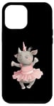 Coque pour iPhone 14 Plus Rhino Dances Like a Unicorn Tutu de ballet drôle et mignon