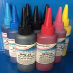 9X100ml PIGMENT PRINTER INK REFILL BOTTLES FITS EPSON SURECOLOR SC P600 P800  