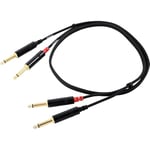 CORDIAL CABLES Câble audio double jack mono 90 cm CÂBLES AUDIO Essentials Jack