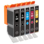 5 Ink Cartridges (5 Set) for Canon PIXMA iP4600, MP550, MP630, MP990
