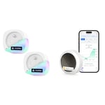 Meross Prise Connectée Matter (FR), 16A Prise WiFi Compatible avec Apple Home, Alexa et Google Home & Thermomètre Hygromètre Intelligent à Énergie Solaire (HUB REQUIS), Capteur de Température
