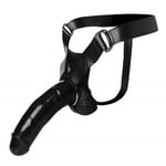 Master Series Black 9 Inch Hollow Infiltrator 2 Dildo Strap-On Harness Cock/Dong