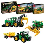 LEGO Technic Pack John Deere Complet : Inclut Le Tracteur John Deere 9620R 4WD (42136), la Débardeuse John Deere 948L-II (42157) et la John Deere 9700 Forage Harvester (42168) Jouets Agricoles