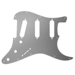 Silver Anodized Stratocaster Compatible Scratchplate fits USA MEX Squier 11-hole