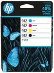 Genuine HP 912 4 Pack CMYK Ink Cartridges for HP OfficeJet Pro 8010 Printer