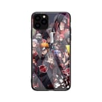 FUTURECASE Anime Cartoon Akatsuki Pain Tempered Glass Phone Case for iPhone SE 2020 6 6S 7 8 Plus 10 X XR XS Max 11 Pro Back Covers (7, iPhone 11)