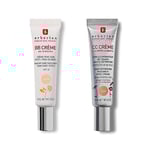 Erborian BB Crème Ginseng - 5-en-1 coréen SPF 20 Clair 15ml + Erborian CC Crème Centella Asiatica - Teint et Soin Illuminateur - SPF 25 Clair 15ml.