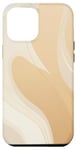 Coque pour iPhone 14 Pro Max Minimaliste Neutre Couleur Crème Marron Clair Ligne Art