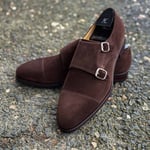 TLB Artista Double Monk Strap mörkbrun mocka