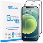 Tentoki Screen Protector for iPhone 12 Pro Max [2-Pack] [Full Coverage, Case-Friendly, Easy Installation, Bubble Free] Premium Tempered Glass Screen Protector for iPhone 12 Pro Max, 6.7-Inch