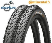2  Continental Race King 26 x 2.2 Wired Performance Cycle Tyres & Presta Tubes