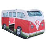 Official VW Campervan T1 T2 Kids Blue Pop Up Play Tent - Red
