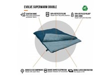 ECO FRIENDLY VANGO Evolve Superwarm Double Sleeping Bag 3 Season Tog 8 warmth