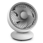 USB Desk Fan Quiet Wall-Mounted Fans Oscillating/Rotating Desktop Fan, 5 Blades, 3 Speeds Cooling Fan for Home Office Outdoor Travel Summer (White)
