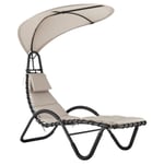 Bali Sun Lounger Relaxing Chair with Canopy Shade and Padded Cushions