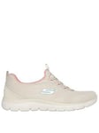 Skechers Summits New Nature Opm Knit Bungee Slip-On Trainers - Natural, Natural, Size 3, Women