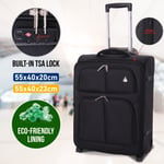 Aerolite Expandable 55x40x20 to 55x40x23 Carry On Hand Cabin Luggage Suitcase